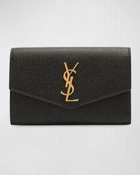 Saint Laurent - Uptown Leather Wallet-on-chain - Lyst