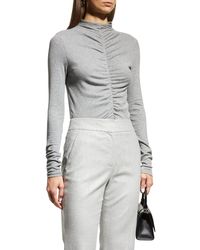 Veronica Beard - Theresa Knit Ruched Turtleneck - Lyst