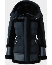 Mackage - Lilibeth Mixed-Media Down Parka With Shearling And Leather - Lyst
