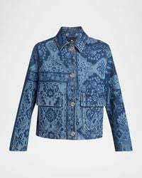 Etro - Jacquard Denim Jacket - Lyst