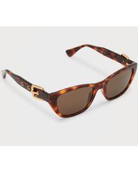 Moschino - Buckle Nylon & Plastic Cat-eye Sunglasses - Lyst