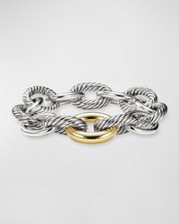 David Yurman - Oval Extra-large Link Bracelet With Gold - Lyst