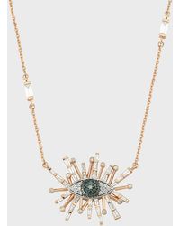 BeeGoddess - 14k Rose Gold Eye Light Diamond Necklace - Lyst