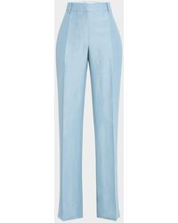 Lafayette 148 New York - Gates High-Rise Straight-Leg Linen-Blend Pants - Lyst