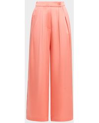 SABLYN - Brooke Pleated Silk Trousers - Lyst