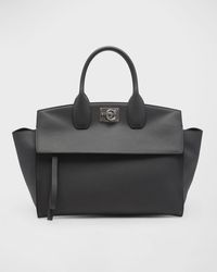 Ferragamo - The Studio Soft Large Leather Top-Handle Bag - Lyst