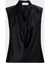 Ramy Brook - Gregory Cowl-Neck Silk Blouse - Lyst
