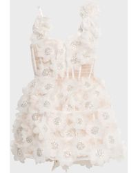 Bronx and Banco - Rosalie Sequin-Embellished Applique Mini Dress - Lyst