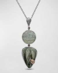 Stephen Dweck - Hand Carved Moonstone, Imperial Jasper And Champagne Diamond Pendant Necklace - Lyst