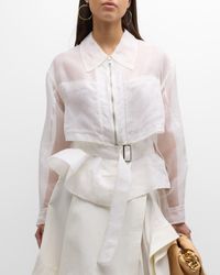 3.1 Phillip Lim - Double Layered Organza Jacket - Lyst