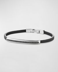 David Yurman - Streamline Id Leather Bracelet With, 6Mm - Lyst