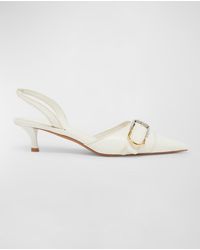 Givenchy - Voyou Leather Buckle Slingback Pumps - Lyst