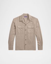 Ralph Lauren - Colton Tonal Check Double-Pocket Sport Shirt - Lyst