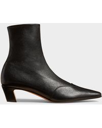 KHAITE - Nevada Stretch Leather Ankle Booties - Lyst