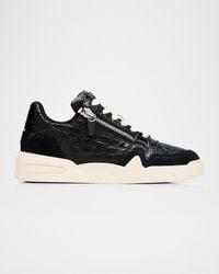 Giuseppe Zanotti - Apos;S Gz-Ghost Leather And Suede Low-Top Sneakers - Lyst