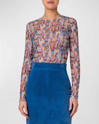 Akris Punto - Tulle Nyc Paper Collage Print Top - Lyst
