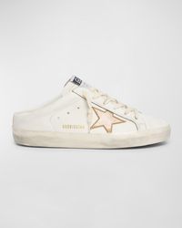 Golden Goose - Sabot Mixed Leather Glitter Slide Sneakers - Lyst