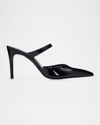Stuart Weitzman - 85Mm Stuart Power Patent Leather Mule Pumps - Lyst