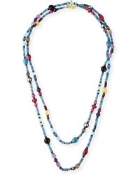 Splendid - Extra-Long Mixed Gemstone Necklace, 60"L - Lyst