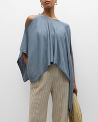 LE17SEPTEMBRE - Draped Silk-Cotton Top - Lyst
