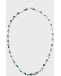 Armenta - Old World Pearl And Turquoise Bead Necklace, 34"l - Lyst