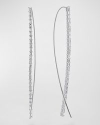 Lana Jewelry - 14k Gold Baguette Diamond Narrow Upside-down Threader Hoop Earrings - Lyst
