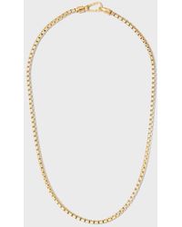 Marco Dal Maso - Yellow Gold Carved Tubular Necklace With Matte Chain, 52cm - Lyst