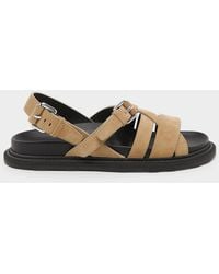 Moschino - Apos;S M Suede & Leather Sandals - Lyst