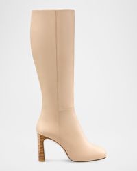 Stuart Weitzman - 90Mm Babette Leather Knee-High Platform Boots - Lyst
