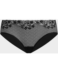 Commando - Double Take Lace-Front Microfiber Bikini Briefs - Lyst