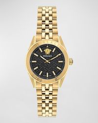 Versace - 36Mm V-Code Watch With Bracelet Strap - Lyst