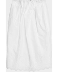 Simone Rocha - Pleated Waist Eyelet Embroidered Midi Pencil Skirt - Lyst