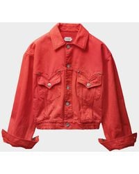 Versace - Oversized Blouson Denim Jacket - Lyst