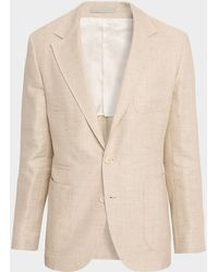 Brunello Cucinelli - Apos;S Silk, Linen And Wool Twill Suit Jacket - Lyst