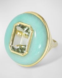 Retrouvai - One-Of-A-Kind Tourmaline & Chrysoprase Lollipop Ring - Lyst