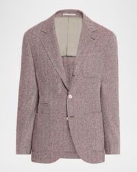 Brunello Cucinelli - Wool And Cashmere Chevron Sport Jacket - Lyst