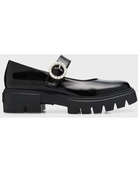 Stuart Weitzman - Nolita Leather Pearly Mary Jane Loafers - Lyst