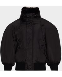 Simone Rocha - Puff-Sleeve Bomber Jacket With Faux Fur - Lyst