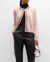 Neiman Marcus - Cashmere Shrug With Embellished Trim - Lyst