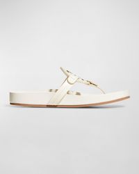 Tory Burch - Miller Cloud Leather Thong Sandals - Lyst