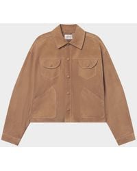 FRAME - The Suede Utility Jacket - Lyst