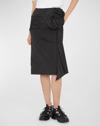Simone Rocha - Pressed Rose-Applique Midi Pencil Skirt - Lyst