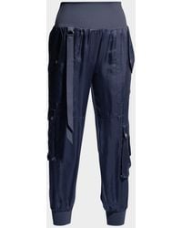 Cinq À Sept - Harmony Satin Cargo Jogger Pants - Lyst