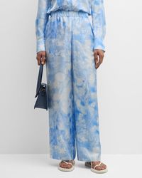 Lafayette 148 New York - Riverside High-Rise Floral-Print Silk Pants - Lyst