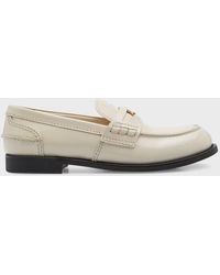 Miu Miu - Patent Leather Coin Penny Loafers - Lyst