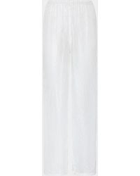 MILLY - Celina Pinstriped Sheer Cover-Up Pants - Lyst