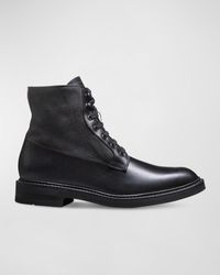 Allen Edmonds - Dain Leather And Suede Lace-up Boots - Lyst