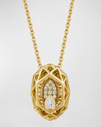 Hueb - 18k Estelar White Gold Pendant Necklace With Diamonds, 18"l - Lyst