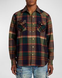 PRPS - Jetty Plaid Snap-Front Shirt - Lyst
