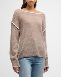 NAADAM - Cashmere Embroidered Funnel-Neck Sweater - Lyst